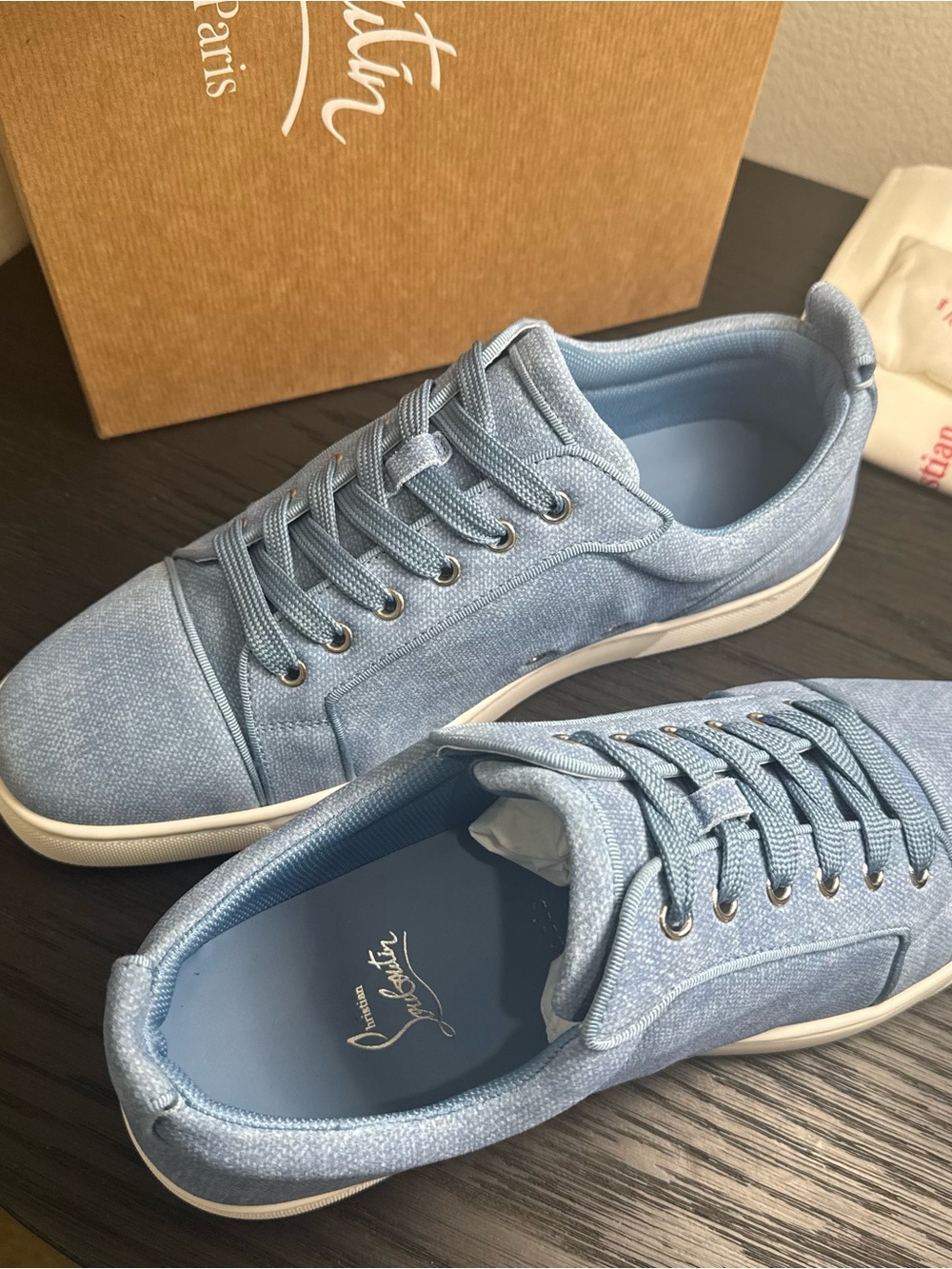 Christian Louboutin Louis Junior Orlato Sneakers Crosta Blue - Picture 6 of 8